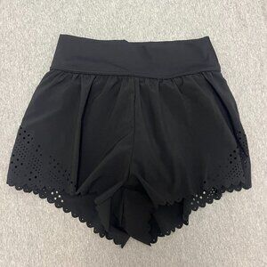 Aerie OFFLINE Black Flowy Athletic Shorts Size Small